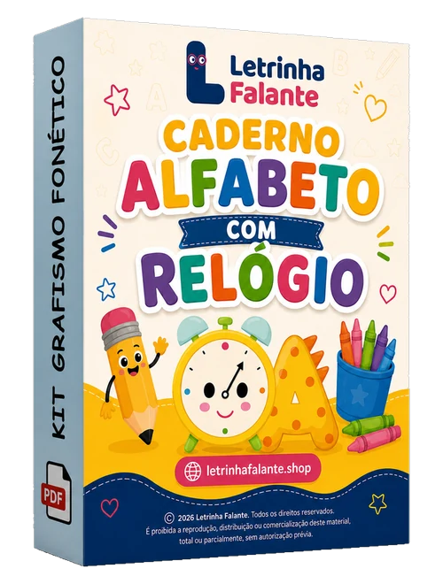Caderno Alfabeto com Relógio