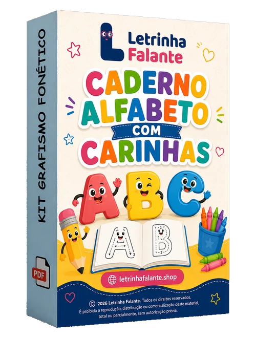 Caderno Alfabeto com Carinhas